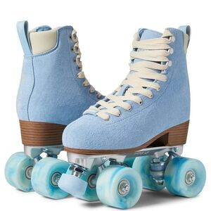 Blue Suede Roller Skates